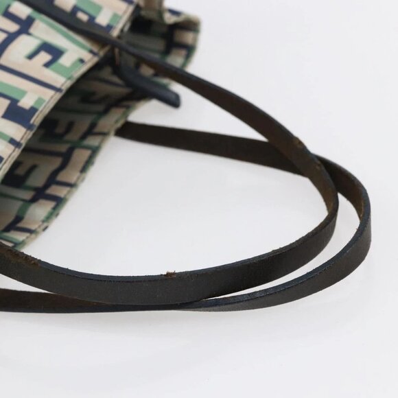 FENDI Zucca Canvas Hand Bag Green Silver Auth 148002 - Picture 8 of 16